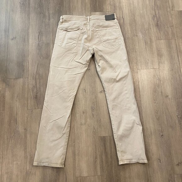 AG Adriano Goldschmied The Graduate Tailored Leg Pants Beige Khaki 34x32 Stretch - Picture 5 of 9